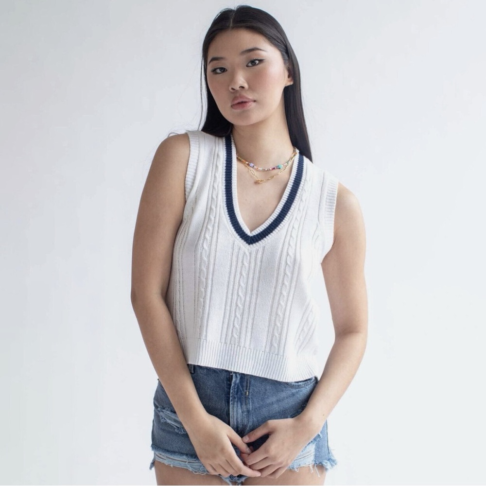 Garage Cropped Sweater Vest